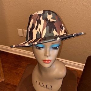 Green camo fedora